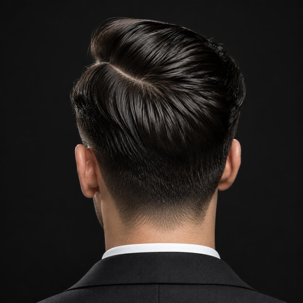 Professional side-part hairstyle